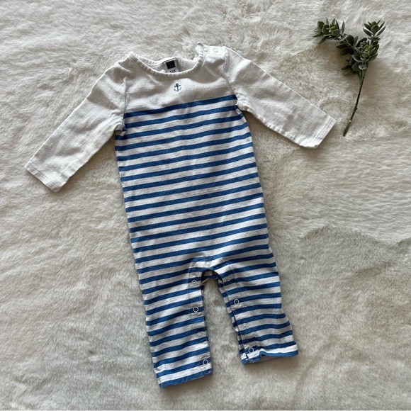 Janie and Jack One Pieces Janie Jack Striped Anchor One Piece Good